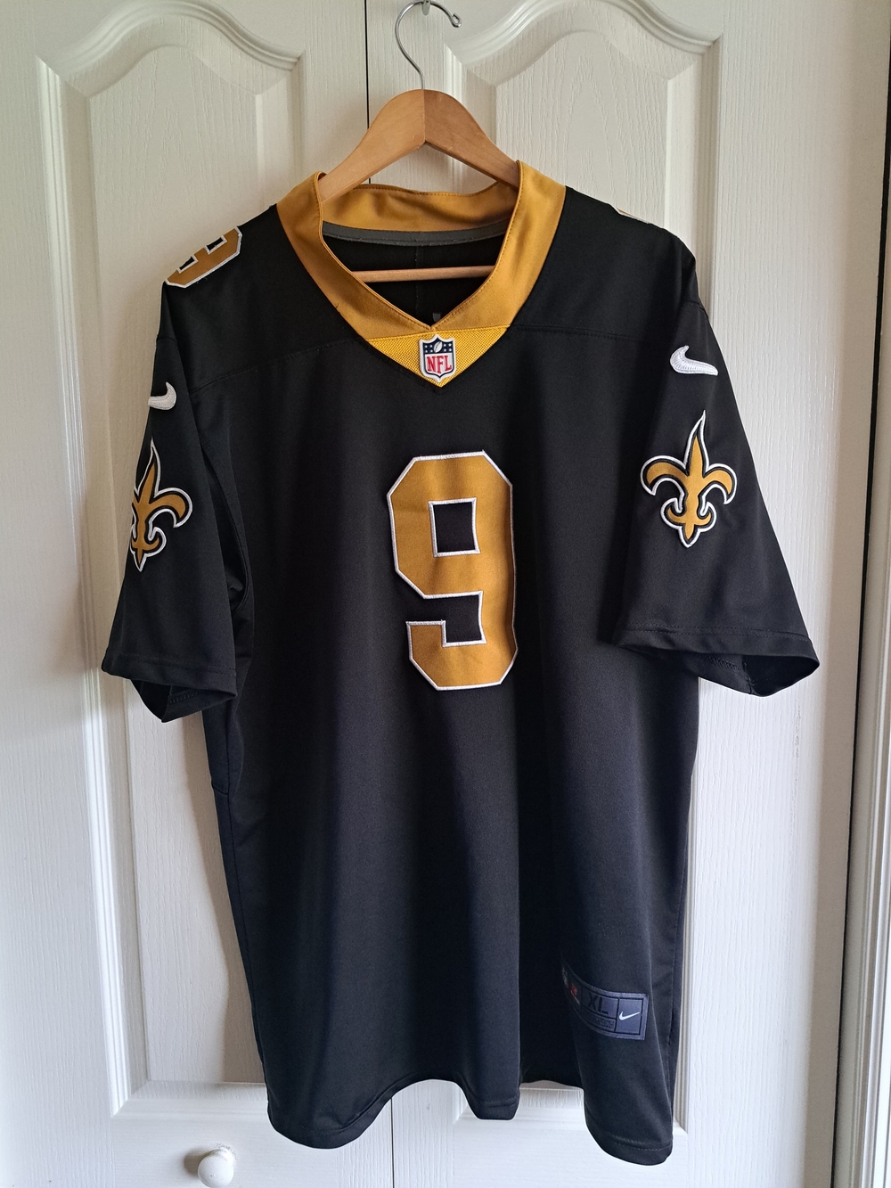 New Orleans Saints #9 Men's Black & Gold Football Jersey